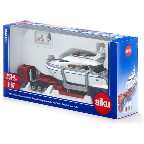 Ciężarówka z jachtem model metalowy SIKU S1849